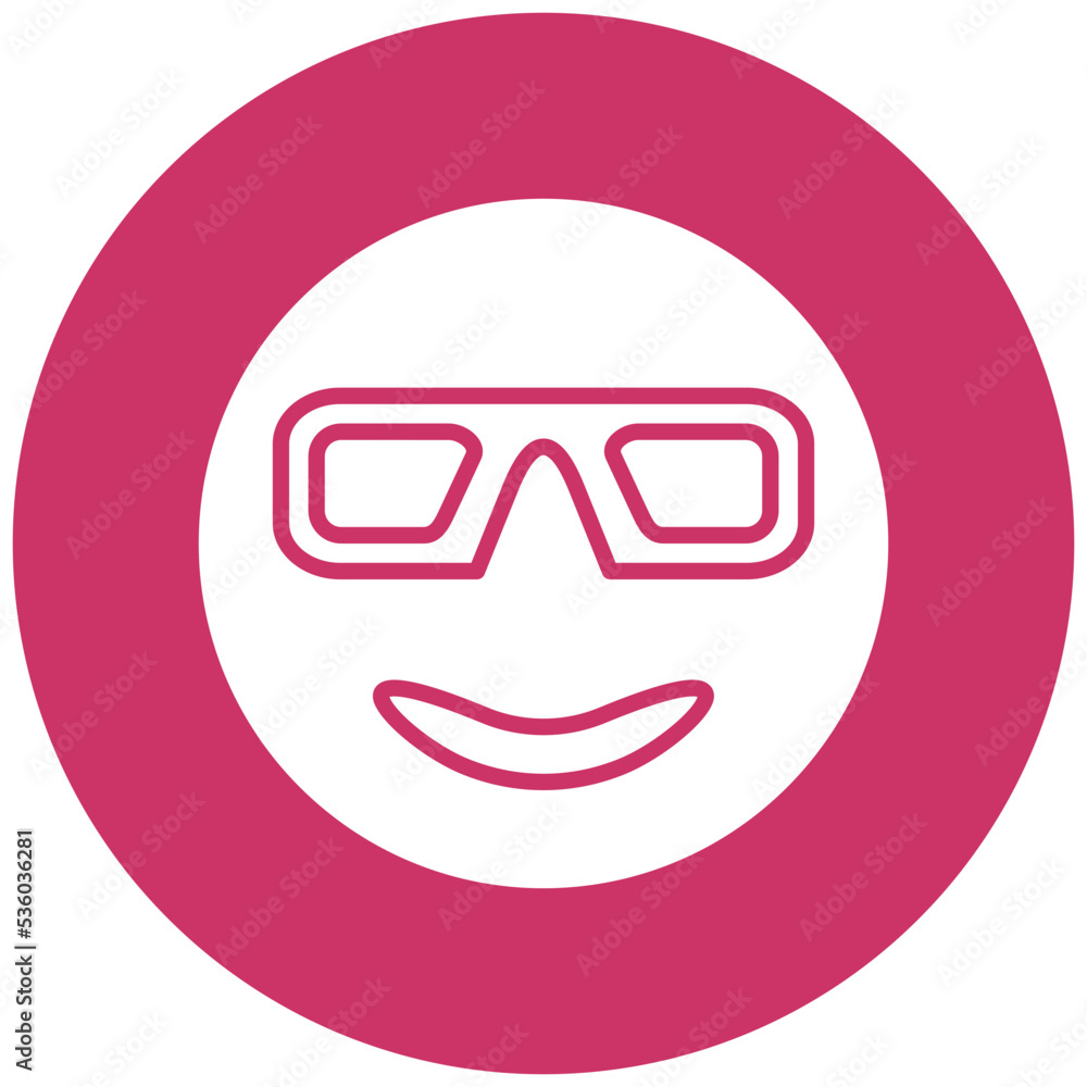 Smiling Face with Sunglasses Icon Style Smiling Face with Sunglasses Icon Style