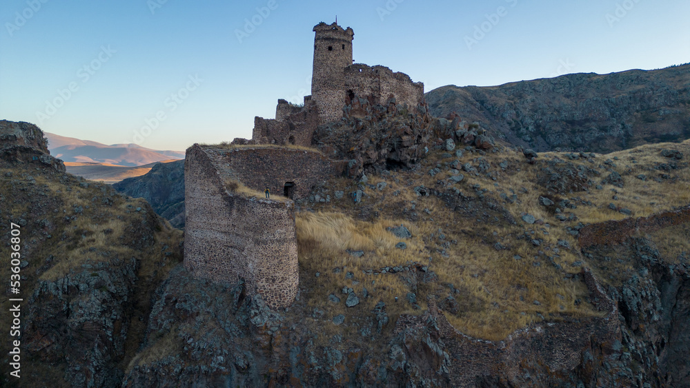 Unusual and mysterious devil's castle built on a 1910 meter high mountain