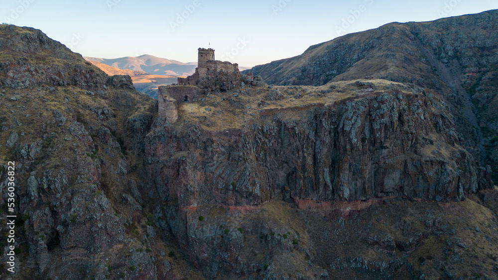 Unusual and mysterious devil's castle built on a 1910 meter high mountain