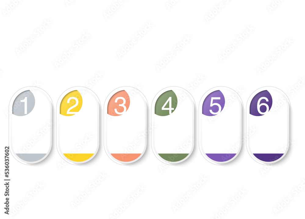 Basic infographic with 6 steps, process or options. Basic infographic with 6 steps, process or options.