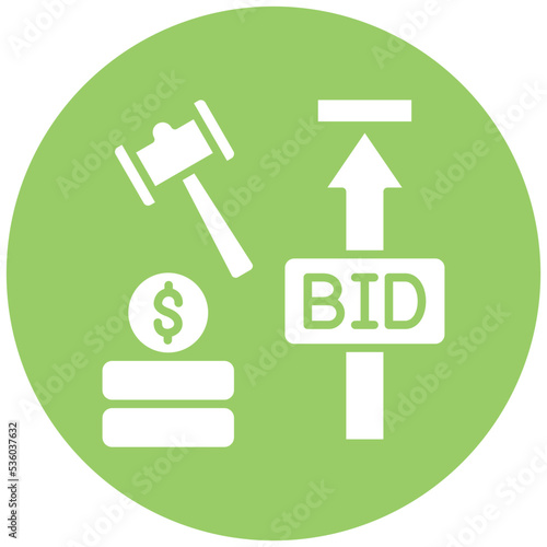 Maximum Bid Auction Icon Style