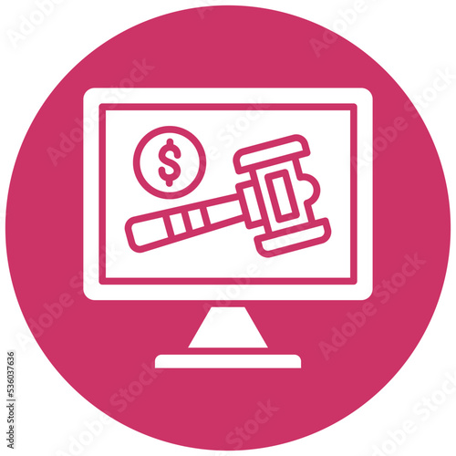 Online Bidding Icon Style