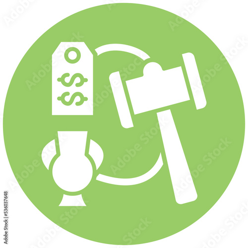Reserve Bid Auction Icon Style