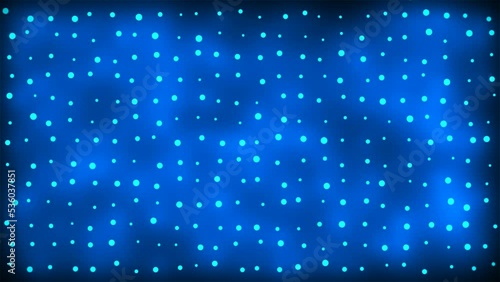 Wallpaper Mural Broadcast Blinking Hi-Tech Illuminated Circles Wall, Blue, Events, 3D, Loopable, 4K Torontodigital.ca