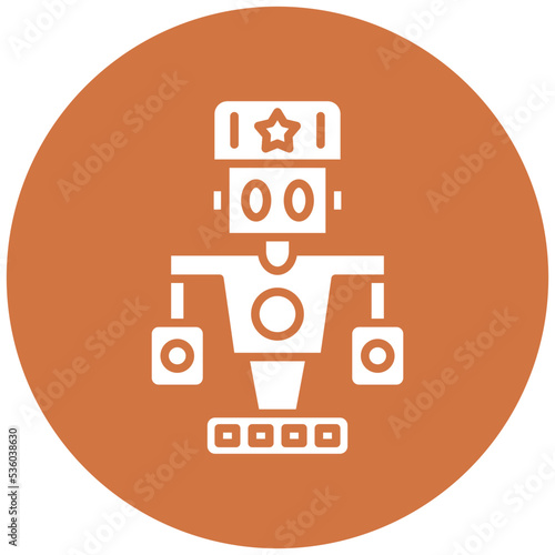 Military Robot Icon Style