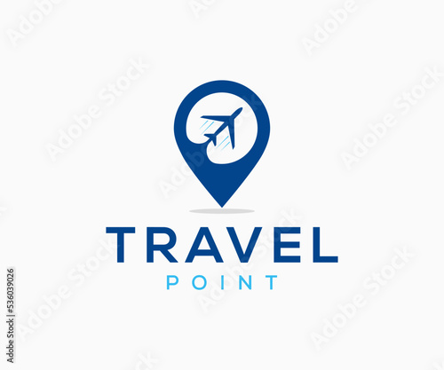 Free Download Travel point logo design template. Airlines logo design template. Airplane flight logo design - GFXLoad