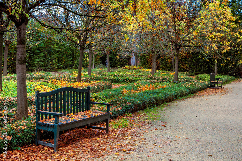 Small urban park in autumn.