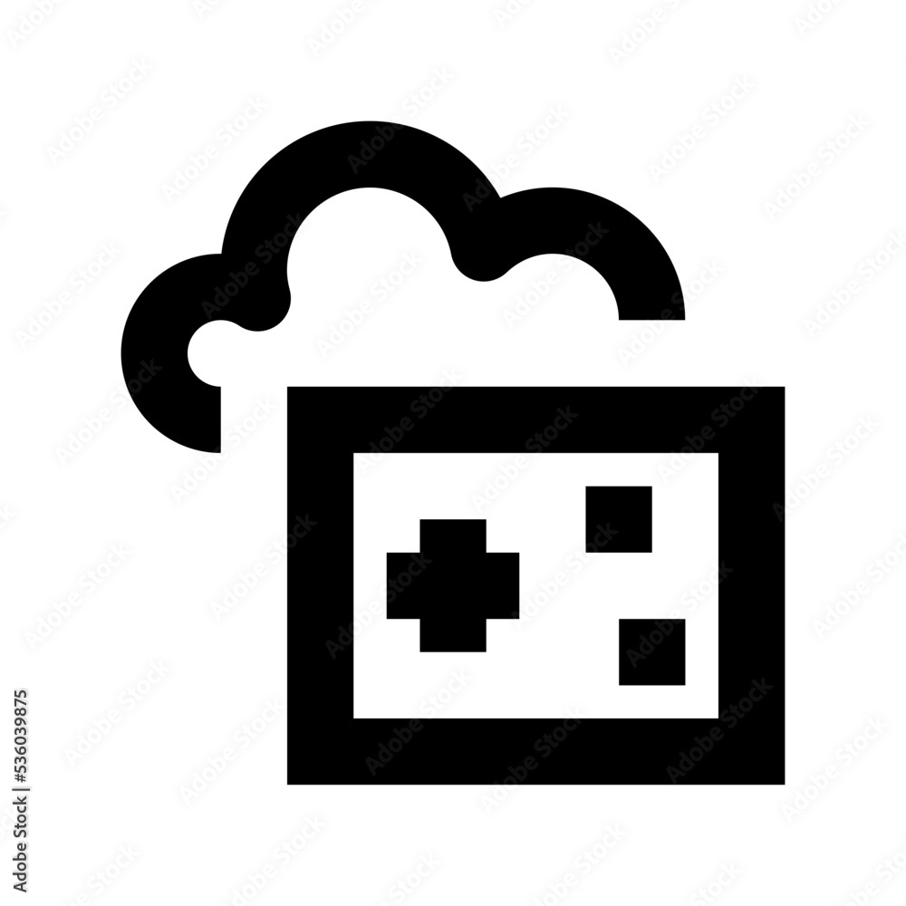 Obraz premium Cloud Gaming Vector Icon