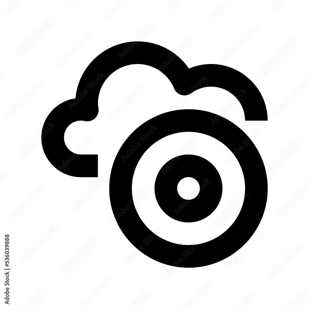 Cloud Multimedia Vector Icon Cloud Multimedia Vector Icon