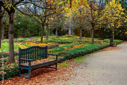 Small urban park in autumn.