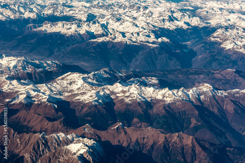 View of Alps from above.