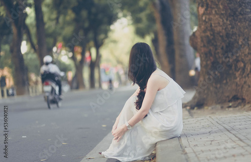 woman from behind and side