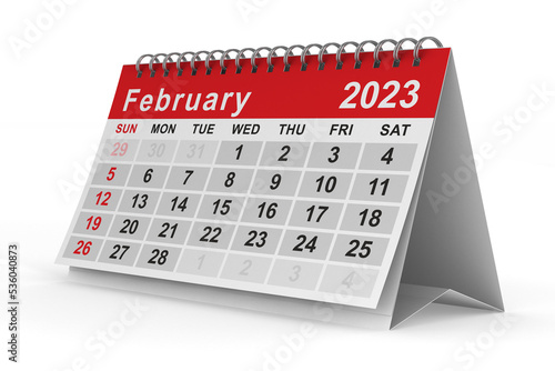 2023 year. Calendar for Feb...