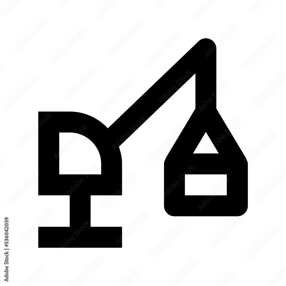 Obraz premium Lifting Hook Flat Vector Icon 