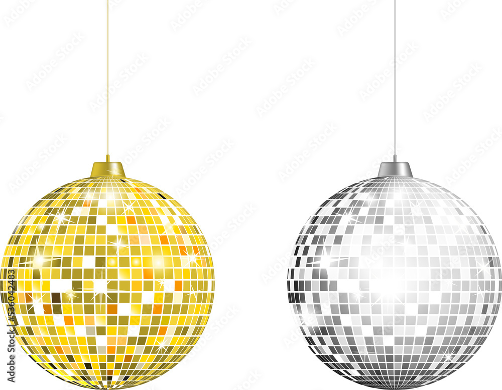 Fototapeta premium Christmas disco ball png