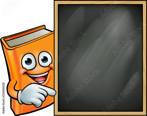 Cartoon Book and School Bla...