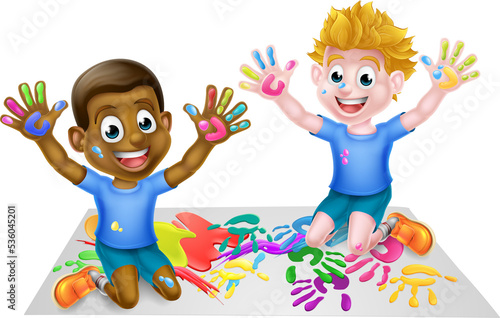 Cartoon Boys Painting