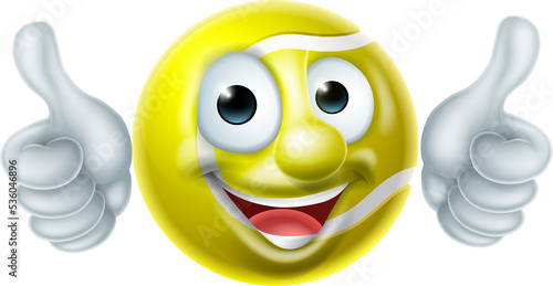 Tennis Ball Man Cartoon Cha...