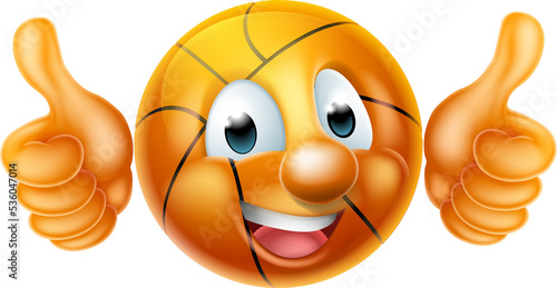 Cartoon Basketball Ball Man...