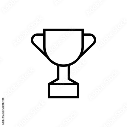 trophy winner cup icon vector