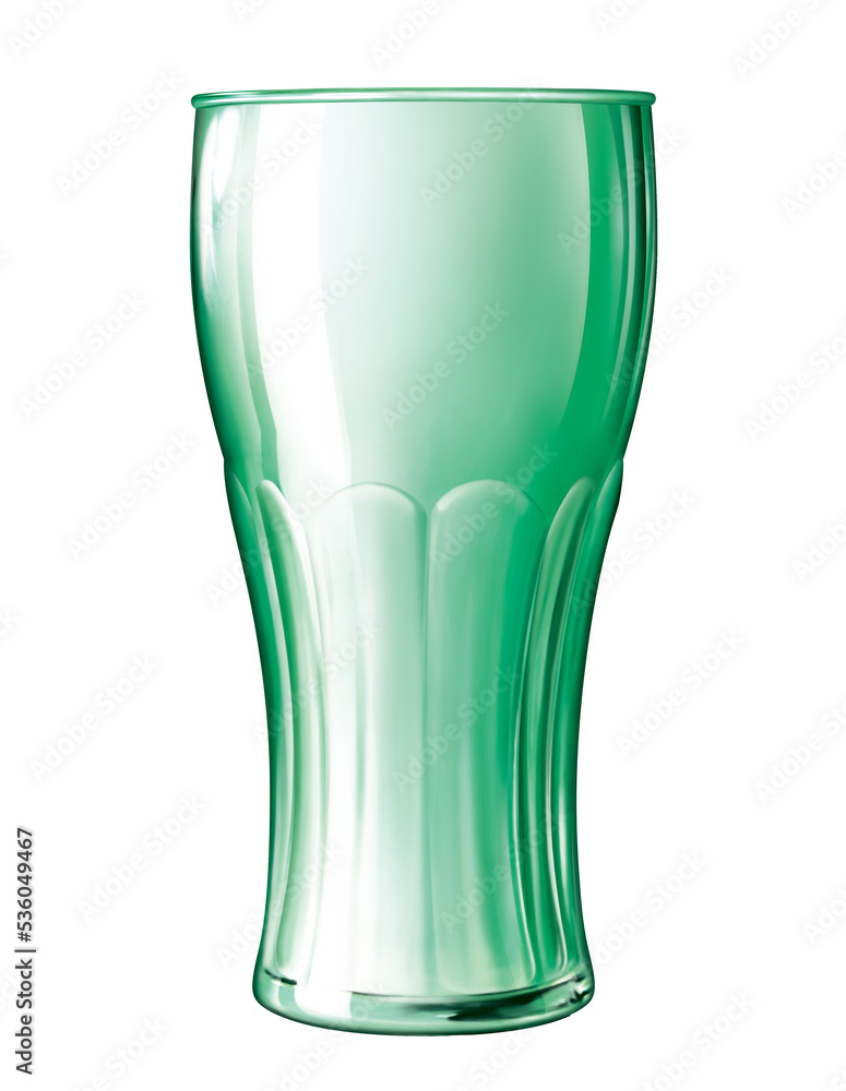 Coke glass, green, isolated on white background Coke glass, green, isolated on white background