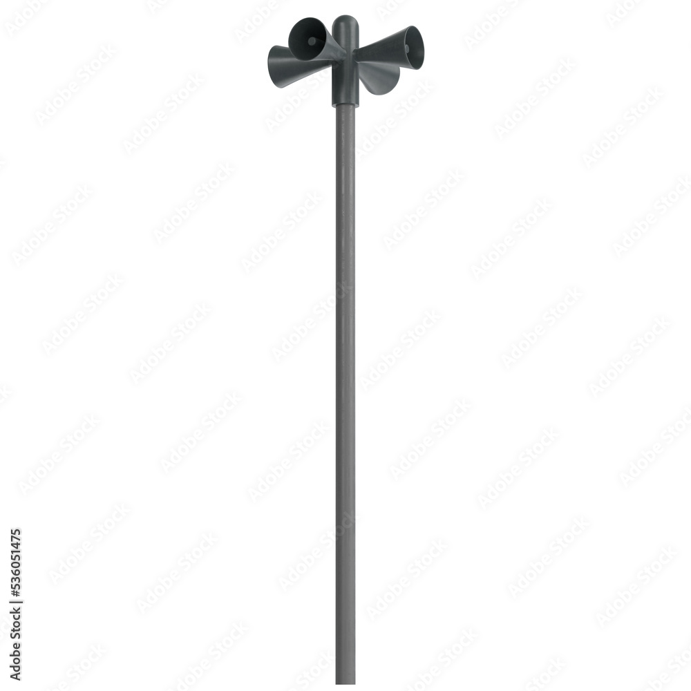 3d rendering illustration of a civil defense siren alarm 3d rendering illustration of a civil defense siren alarm