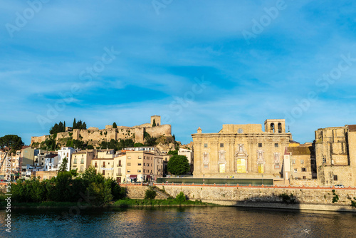 Cathedral and the Suda castle in Tortosa  Catalonia  Spain
