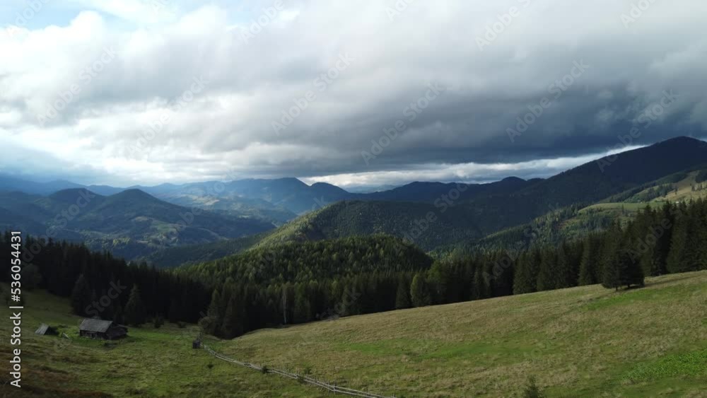 Aerial view of the autumn forest in Carpathian Mountains. Ukraine 4k footage Aerial view of the autumn forest in Carpathian Mountains. Ukraine 4k footage