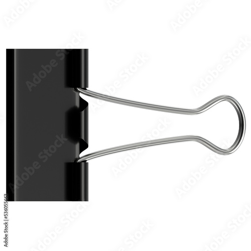 3d rendering illustration of a closed binder clip