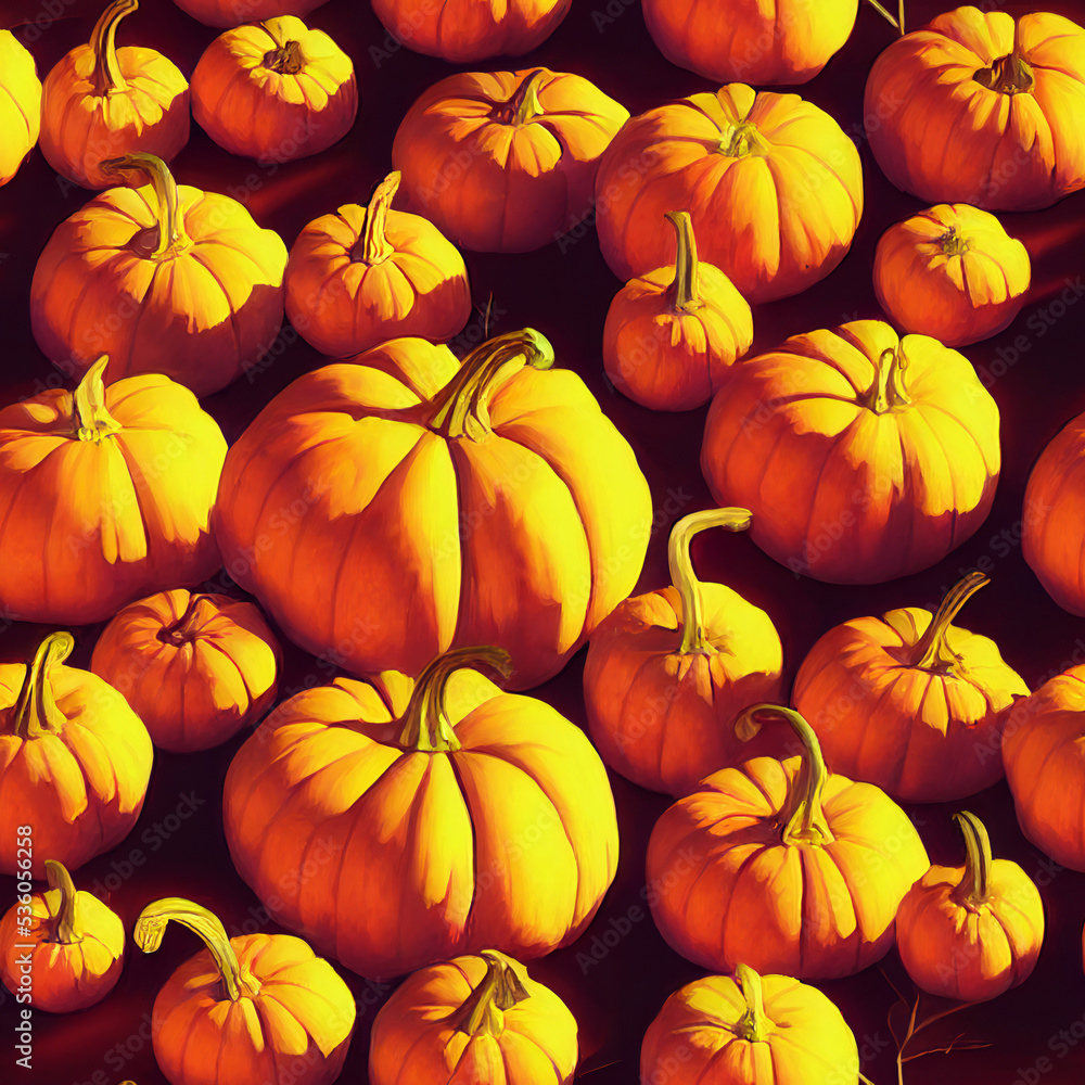 illustrated autumn harvest pumpkin background. illustrated autumn harvest pumpkin background.