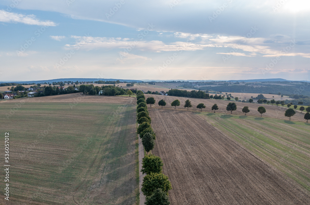 view of drone of landscape in Germany view of drone of landscape in Germany