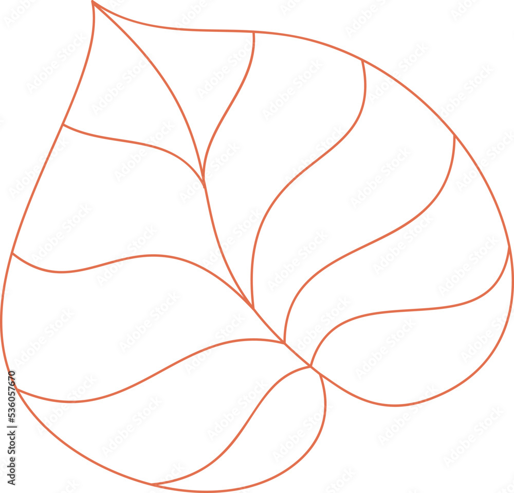 abstract outline leaves shape abstract outline leaves shape