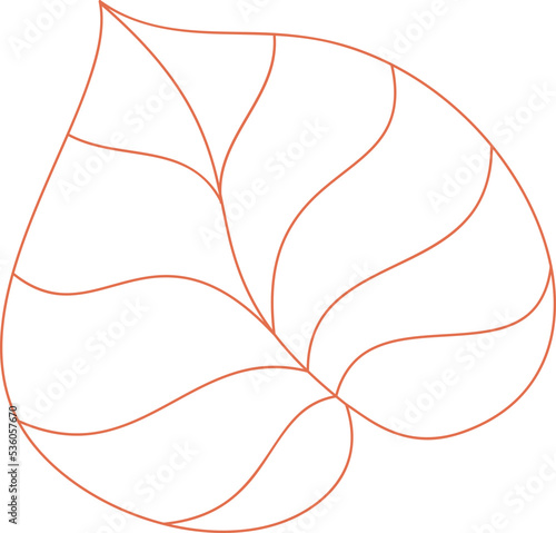 abstract outline leaves shape