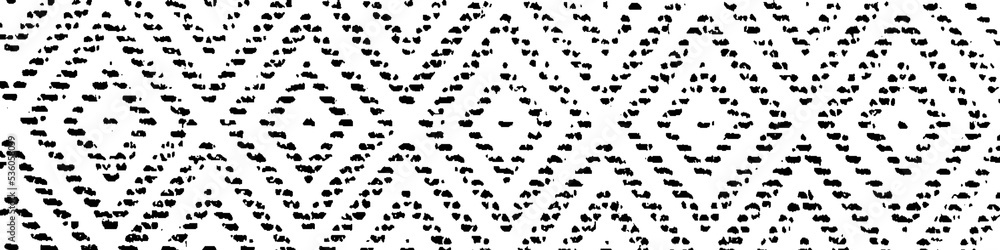 Fototapeta premium Decorative retro effect illustration, fabric style pattern - vintage graphic illustration in damaged/messy engraving style