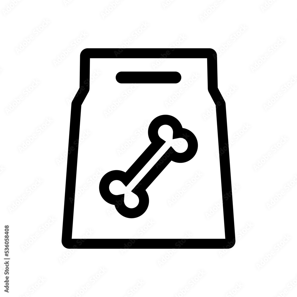 Bag of pet food. Dog food and cat food. Vector. Bag of pet food. Dog food and cat food. Vector.