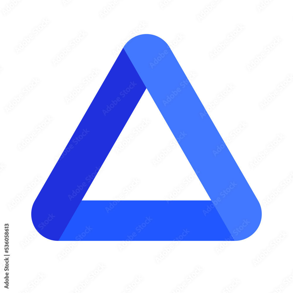 Modern blue triangle logo. Stylish triangle. Vector. Modern blue triangle logo. Stylish triangle. Vector.