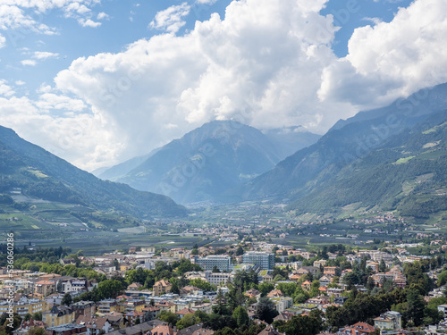 landscape of city Meran in South Tyrol, Italy © wlad074