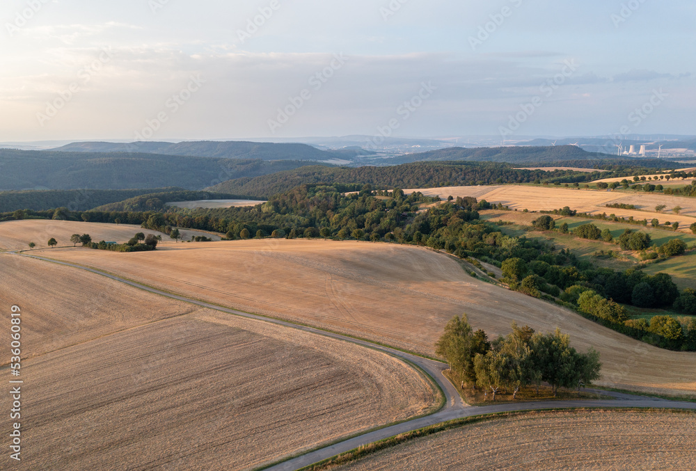 view of drone of landscape in Germany