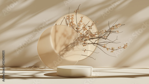 Fotografie 3d rendering  background podium