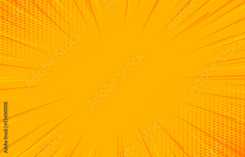 orange halftone comic zoom lines background