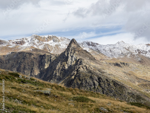 Landscape in Kurzras in South Tyrol, Italy