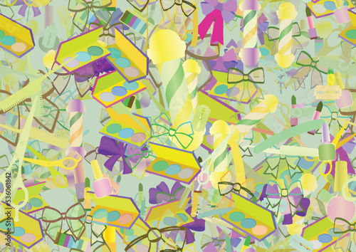 Background pattern abstract seamless design texture. Theme is about , embellishment, barber, cosmetics, pomade