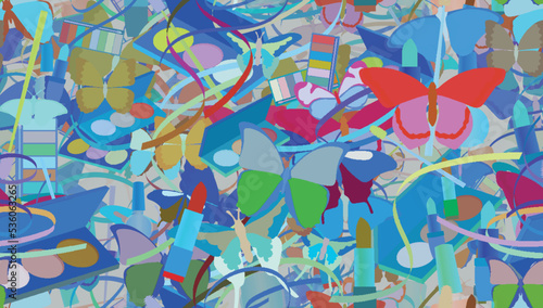 Background pattern abstract seamless design texture. Theme is about , ornate, various, summer, repeat, vector