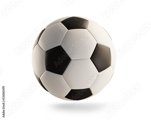 Wallpaper Mural soccer ball and ground shadow 3d-illustration