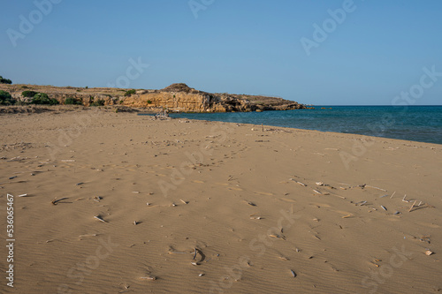 The beautiful and wild beach of Eloro in Sicily photo