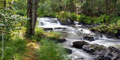 Stream and waterfalls in Maine