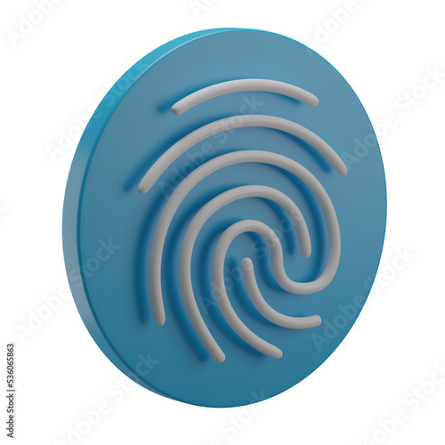 3D Fingerprint Illustration