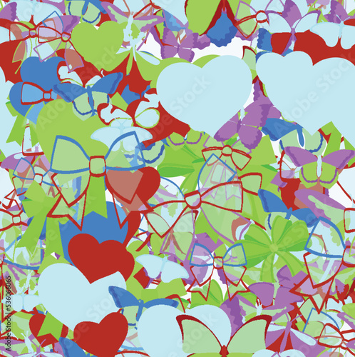 Background pattern abstract seamless design texture. Theme is about drawing, wildlife, romance, various, adornment