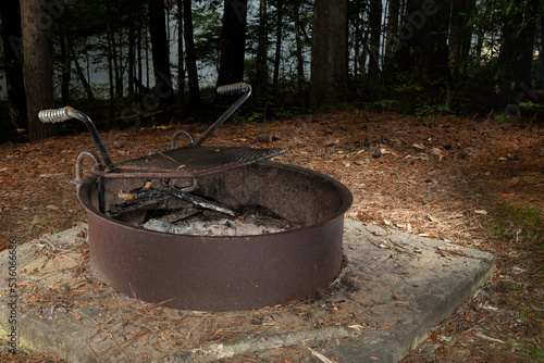 Campsite grill at Jordan Lake