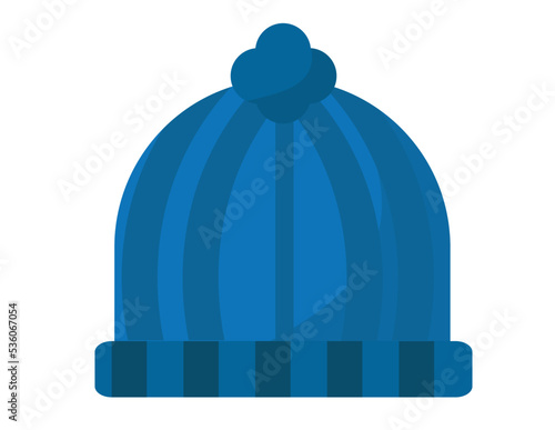 青色のニット帽。冬の帽子。アイコン。ベクターイラスト	
 photo